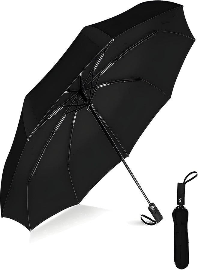 Lavonte Automatic Open Umbrella for Men & Women | Large Windproof UV Protection Umbrella for Rain & Sun (BLACK) - Image 1